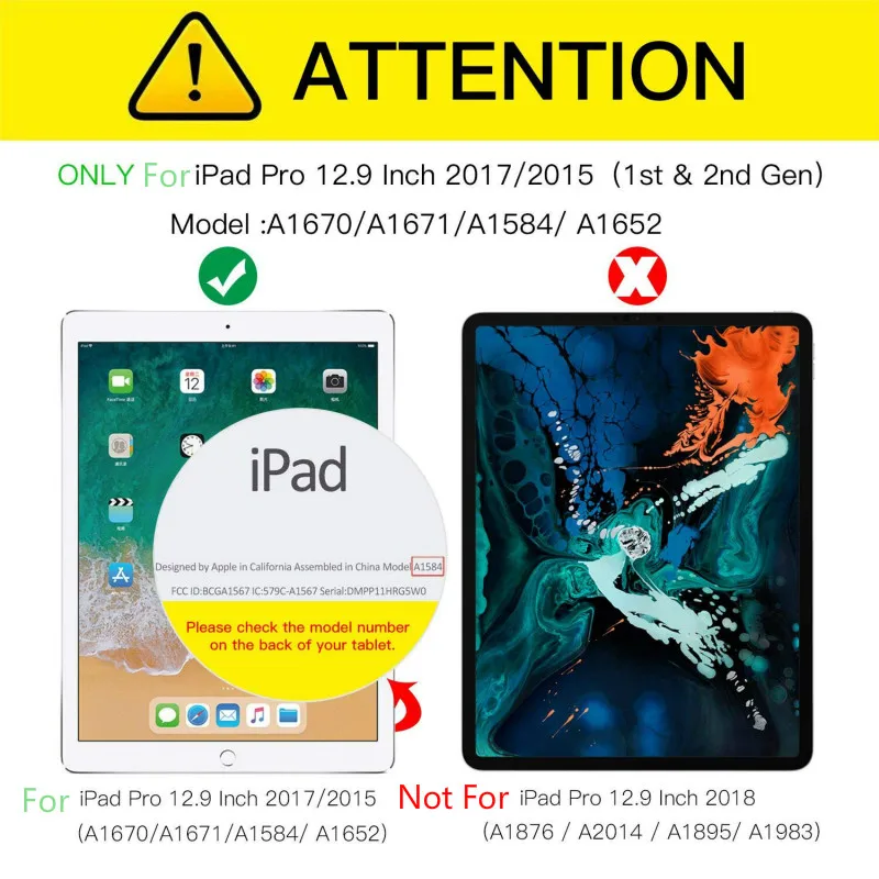 Умный чехол для iPad Pro 12,9 / A1670 A1671 A1584 A1652 с держателем карандаша чехол для планшета ТПУ чехол+ защита экрана+ стилус