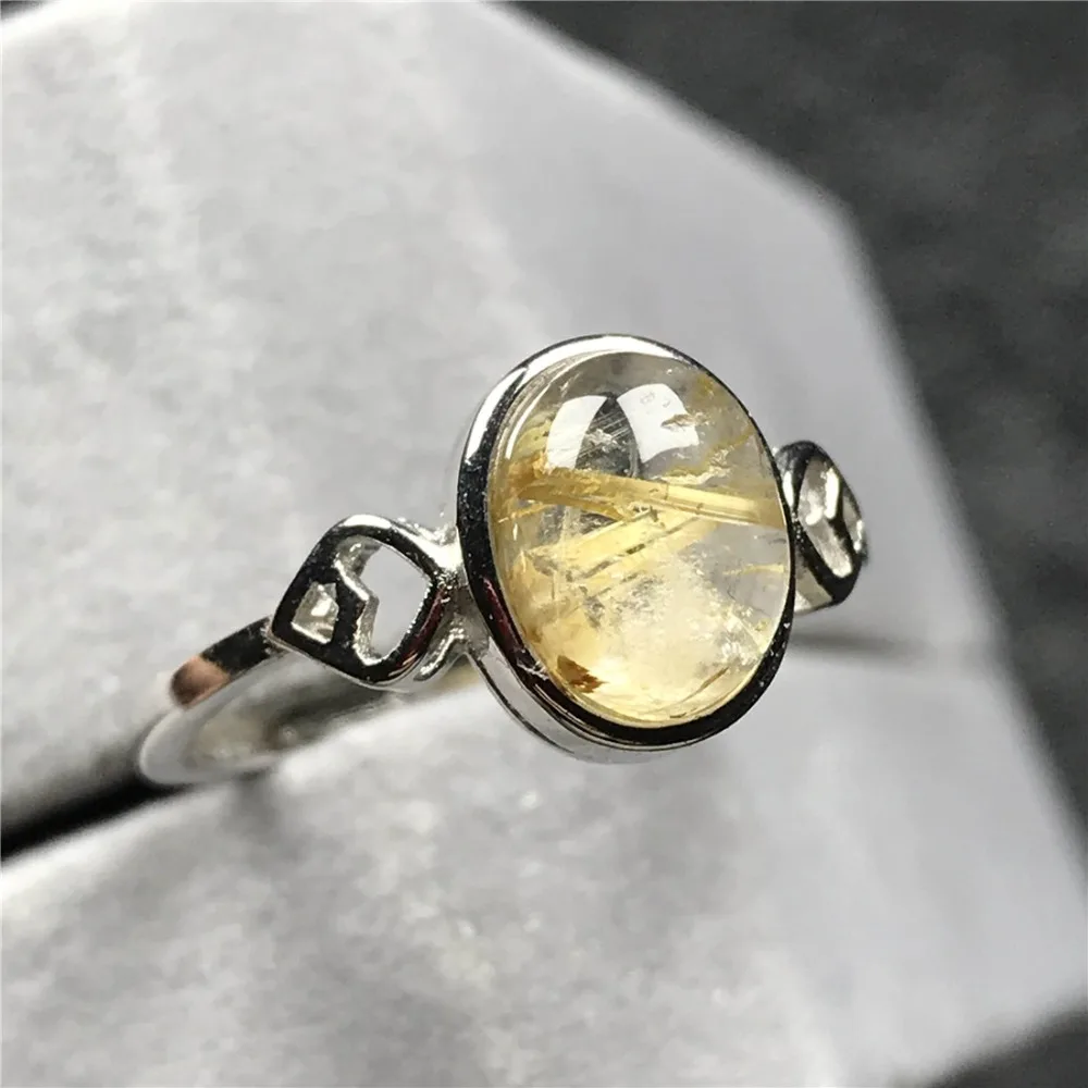 Gold Rutilated Quartz Ring (168)