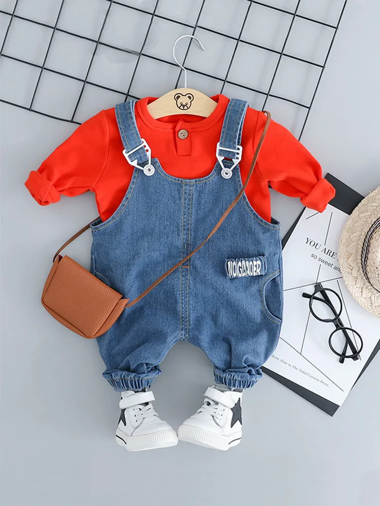 

Baby Infants Baby Pants Set 0-3-Year-Old 1 Men's Spring Clothing Children Spring Women's Suspender Strap B Class Western Style T