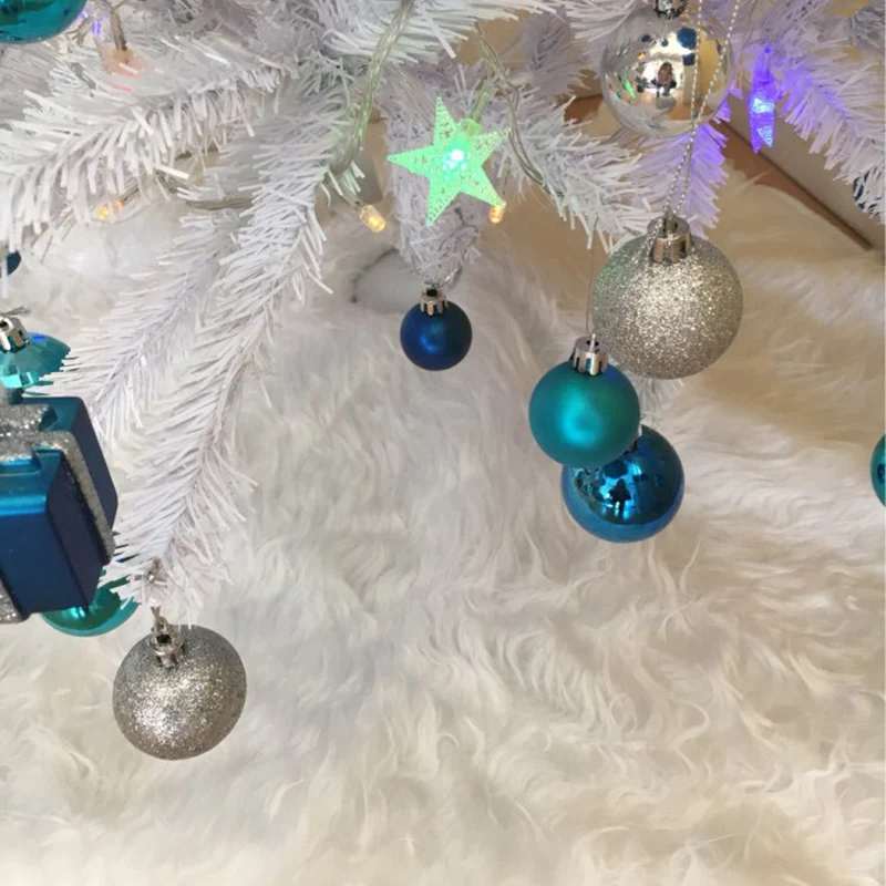 S/M/L Рождественская елка юбка база орнамент мягкий плюшевый коврик рождественские вечерние Декор для дома