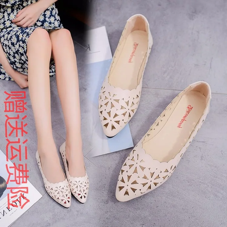 

Women's Breathable Shoes 2019 Autumn Korean-style Casual Solid Color Flat Heel Foot Covering Fashion WOMEN'S Sandals Pointed-Toe