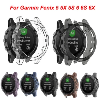 

Clear TPU Protector Bumper Watch Frame Case Cover For Garmin fenix 5 5X 5S Silicone Shockproof Protective Shell smart accessorie