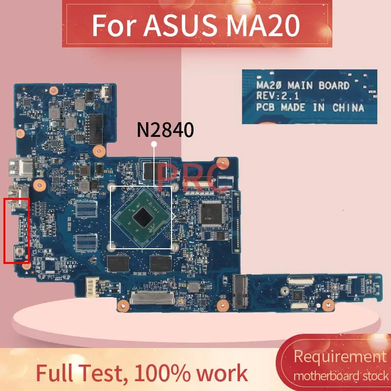 para Asus Ma20 N2840 Notebook Placa-mãe Rev: 2.1 Sr1yj Computador Portátil Mainboard Placa-mãe para notebook - Imagem 2
