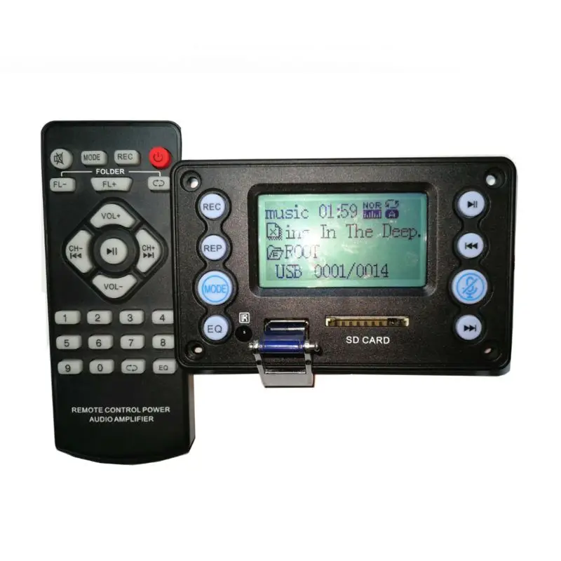 DC 5V 4.0 MIC Recording Port Bluetooth MP3 Decoder Board Module USB SD WAV WMA APE FLAC FM with Remote control audio decoder board bluetooth mp3 decoder