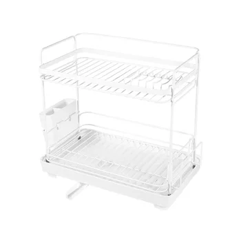 

Kitchen single-layer water rack to dry the bowl chopsticks tableware shelf 2 layers of supplies storage rack