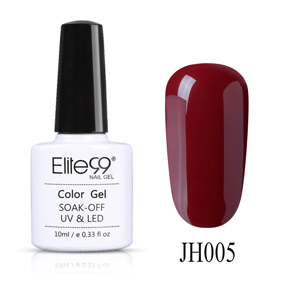 JH005 Elite99 10 мл винно-красный цвет УФ-гель для ногтей Чистый гель-лаки для ногтей гель-праймер длительное впитывание УФ гель для ногтей маникюр - Цвет: JH005