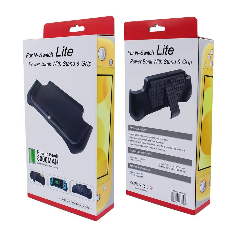 Для консоли Switch Lite back pack power 8000mAh для переключателя Lite хост клип резервная емкость расширения Внешняя батарея пакет стенд