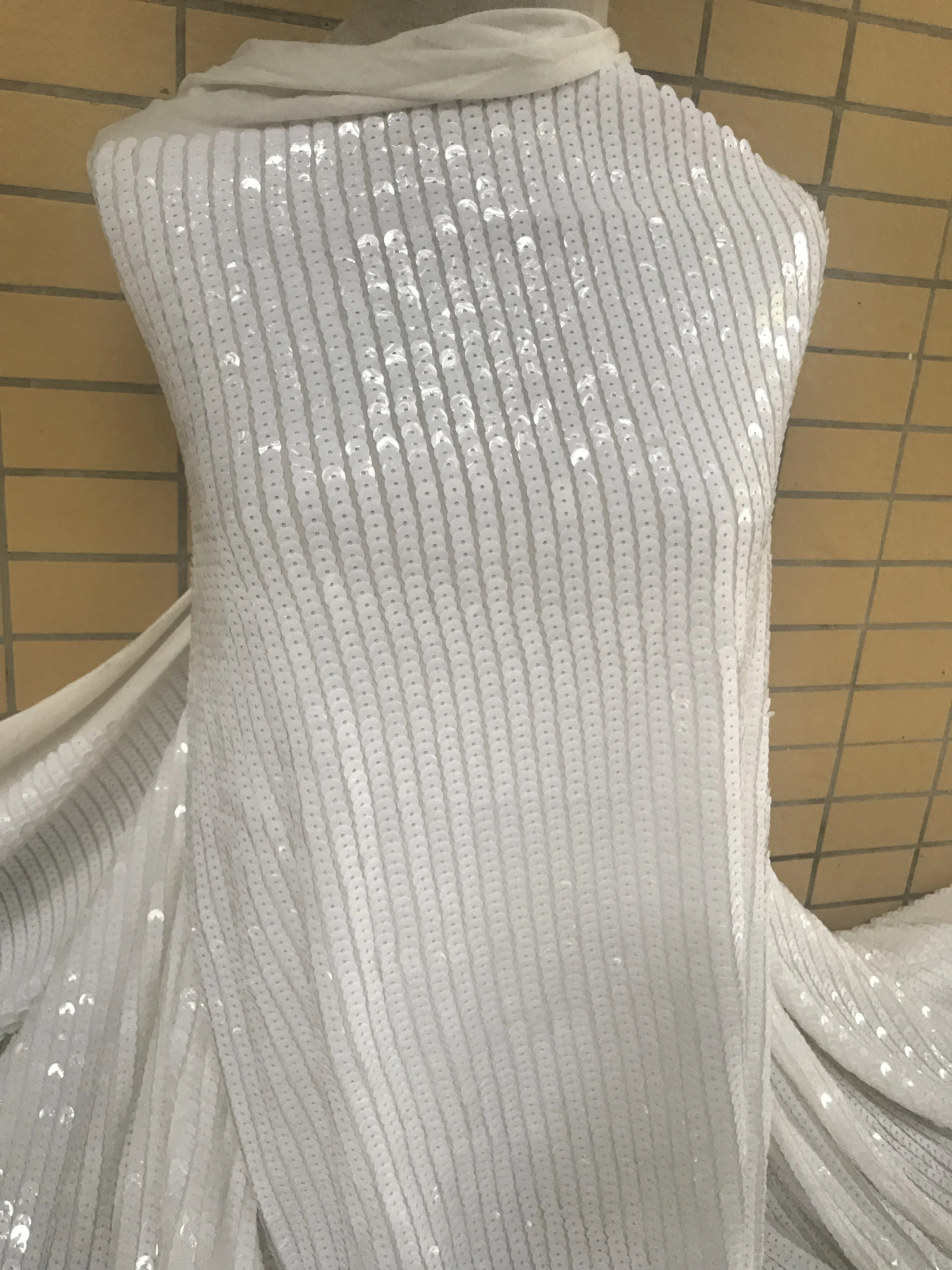 

nice looking ZH-592811 african tulle net lace fabric special sequins tulle lace fabric