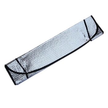 

Car Collapsible Windshield Sunshade Front And Rear Window Sun Shade Silver 140*70Cm