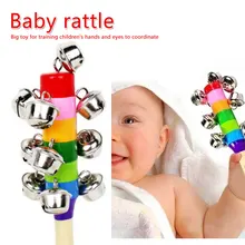 Красочные деревянные колокольчики детские погремушки перкуссионные струны колокольчики, звон для детей 0-24 месяцев