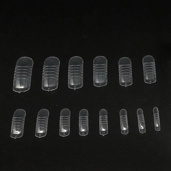 

Poly UV Nails Gels Dual Forms Finger Tip Nail Art Extension 140pcs/box Quick Building Mold Recyclable Tool French Style Dropship