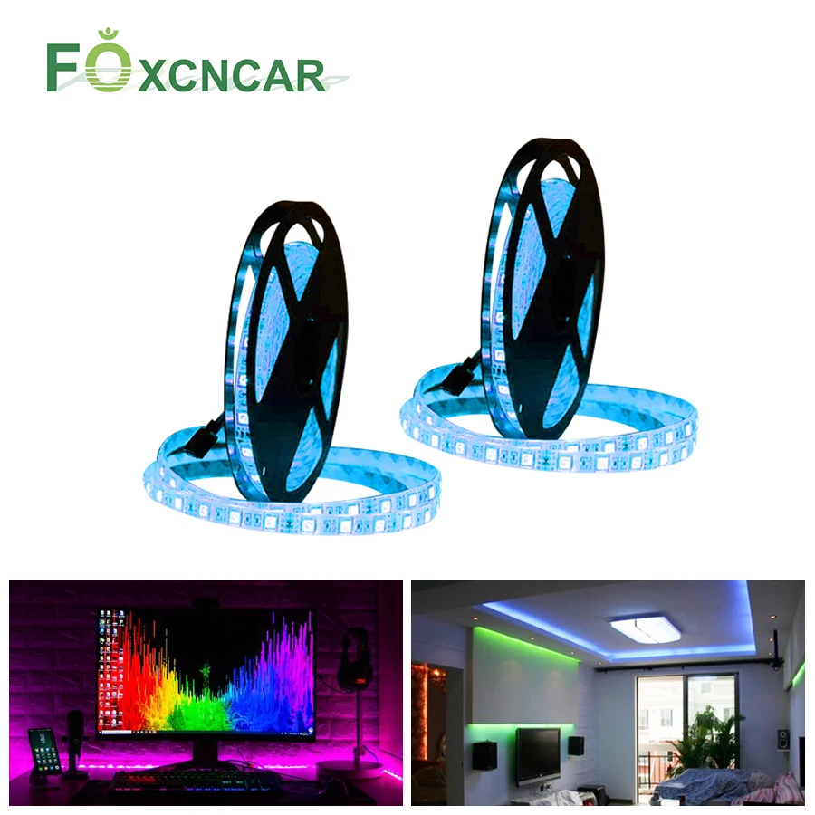 

RGB LED Strip Kitchen Under Cabinet Lighting Luces LED Decoracion Dormitorio SMD 5050/2835 LED Strip For Bedroom PC TV Backlight