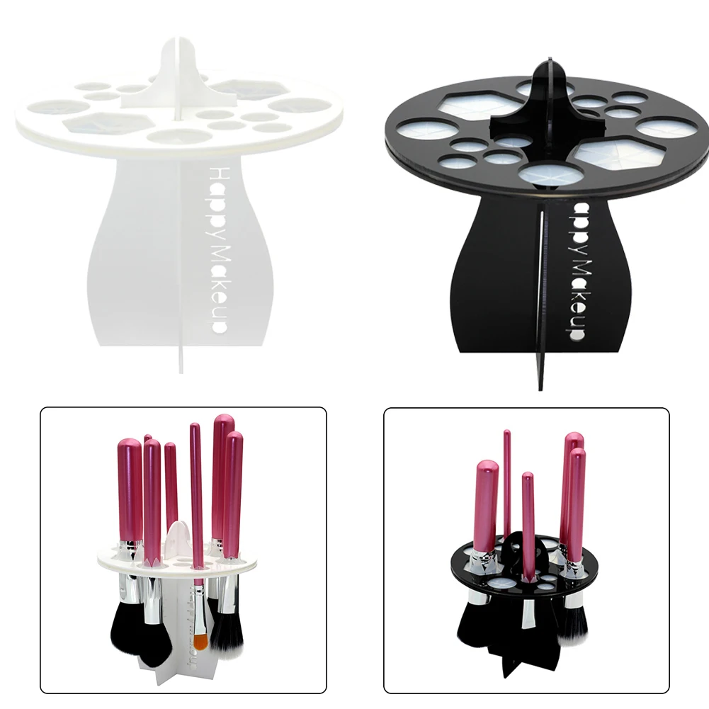14 Holes Makeup Brush Holder Acrylic Stand Make Up Brushes Eyebrow