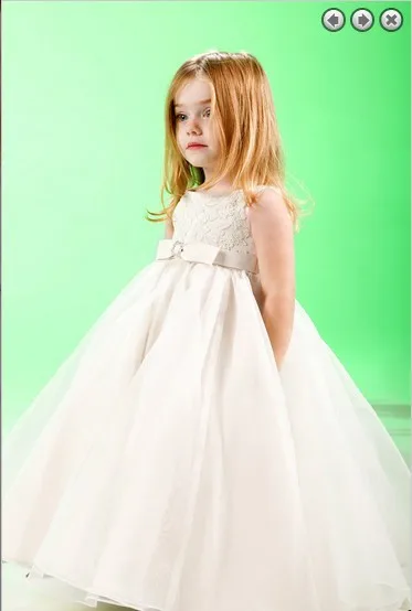 

free shipping new 2016 bride maxi Wedding Party Dress Girl's Pageant Gowns Princess dresses white long lace Flower Girl Dresses