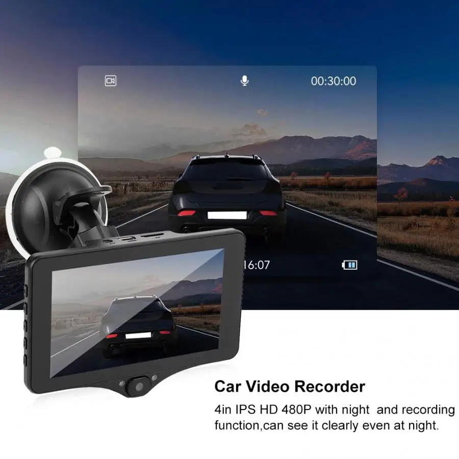 4in HD 1080P 140 градусов ночное видение вождения рекордер автомобильная DVR камера рекордер oto aksesuar