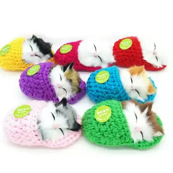 

Plush Toys Lovely Simulation Cat voice Plush Cats Sleeping Toy Real Life Plush with Sound Toy Kids Girl Birthday Gifts for Kids