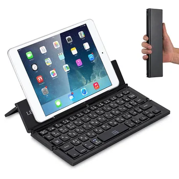 

Portable Wireless Keyboard Folding Mobile Phones Tablet Keyboard For Ipad For IOS For Android Black