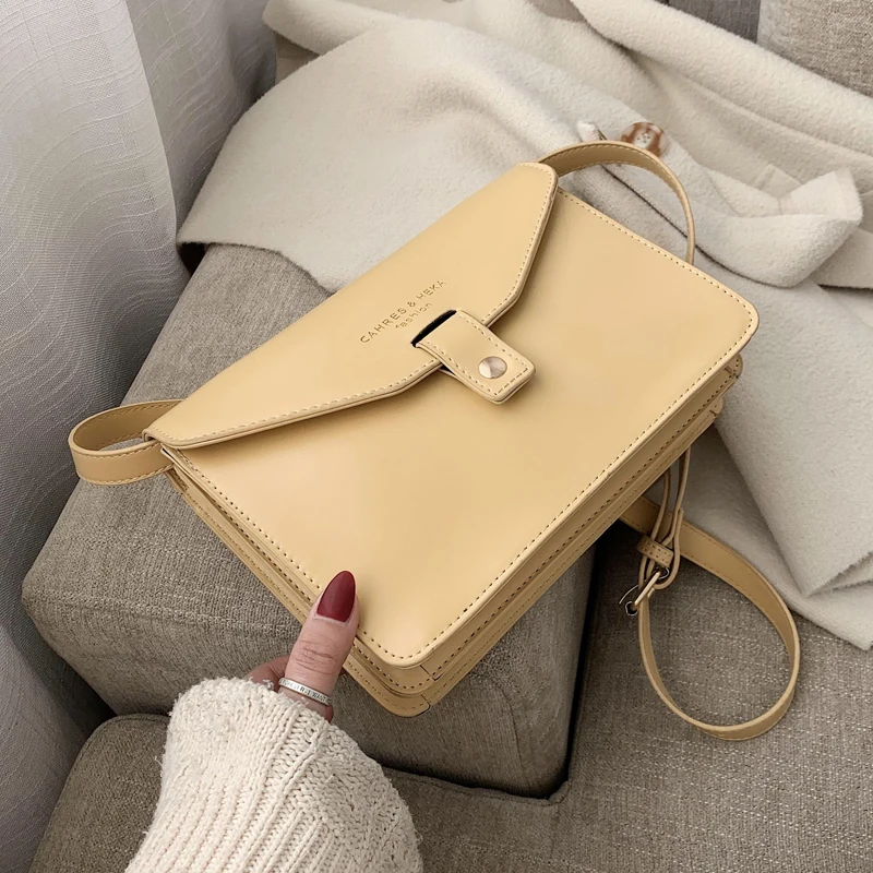 

2020 New Fashion Simple Small Square Bag Women's Designer Handbag Pu Chain Mobile Phone Shoulder Bags Bolsas Mujer