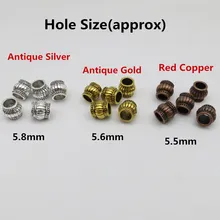 10 шт.-30 шт. античное серебро/античное золото/красная медь Викинг волос оплетка dread борода дредлок бусины кольца трубки аксессуары