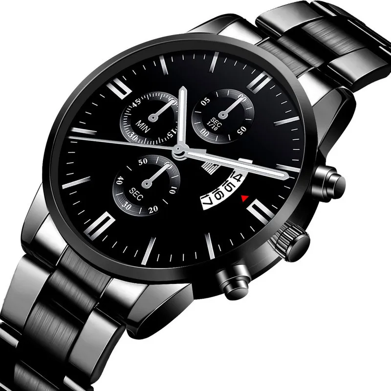 Reloj informal de lujo para hombre, cronógrafo de cuarzo, de acero inoxidable, resistente al agua, deportivo, de negocios, nuevo, D24 #