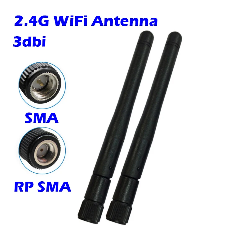 

2Pcs 2.4GHz WiFi Antenna Omni WiFi Aerial for Wireless Modem Router RF Modules Zigbee Bluetooth Home smart SMA RPSMA Connector