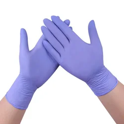 Nitrile Disposable Black Gloves 100PCS Powder Free Latex Allergy Free Gloves for Dishwashing Gardening Kitchen Hand Work Gloves