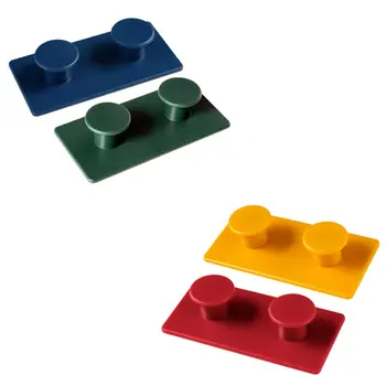 

4PCS Creative Sticky Hooks No Punching Hooks No-trace Paste Hooks Multi-purpose Hanging Hooks Wall Plug Key Hooks for Office Roo