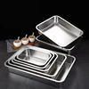 Stainless Steel Rectangle Deepen Storage Tray Dinner Plate Oven Cake Baking Pan Bread Bakeware Food Container Kitchen Accessorie 2