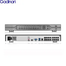 Gadinan 8CH 4K/ 16CH 5MP POE NVR Recorder Face Detection For CCTV Kit Security System 1080P/4MP/5MP/8MP/4K POE IP Camera Onvif