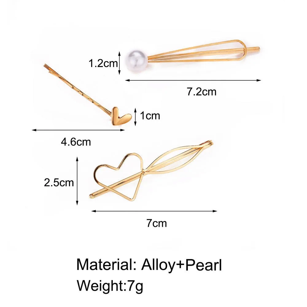 1 Set Simple Metal Heart Hair Clips Barrette Geometric Cute Cat Hairpin Hairgrip For Women Girls Hair Accessories 1 Set Simple Metal Heart Hair Clips Barrette Geometric Cute Cat Hairpin Hairgrip For Women Girls Hair Accessories