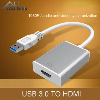 

PINZHENG USB 3.0 To HDMI Cable Adapter 3D 1080P HD For PC Computer USB3.0 To VGA Adapter Audio Video Cable For HDTV Display