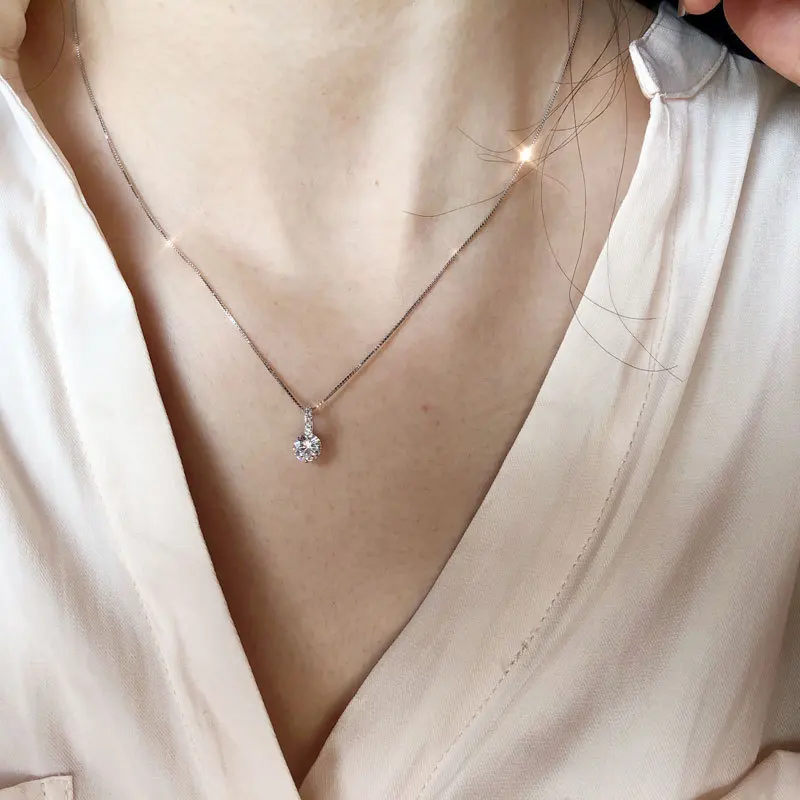 Charm-Pendant-Necklaces Collar Chain Zircon Choker Jewellry Aesthetic Wedding The-Neck