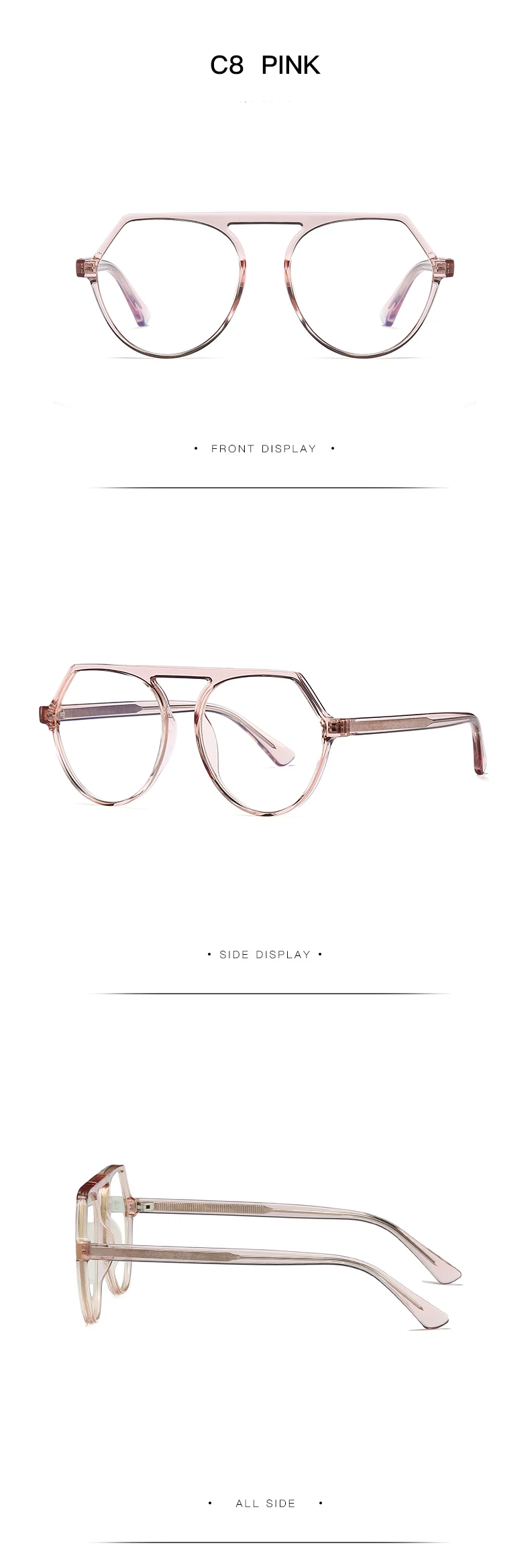 Unisex Eyeglasses Acrylic Tr90 Cp Frame 2033