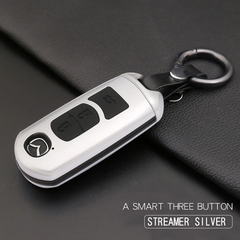 Подходит для Mazda Key Case CX-5 Atenza CX-4 Axela Sai Rui крыло автомобиля чехол для ключей пряжка - Название цвета: Коричневый