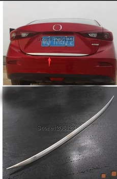 

For Mazda 3 Axela Sedan 2014 2015 2016 2017 2018 Chrome Rear Trunk Lid Tailgate Back Door Edge Cover Trim Molding Garnish Strip