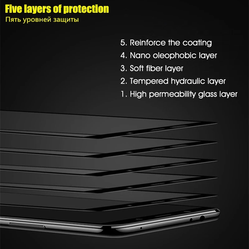 9D Защитное стекло для Huawei P30 Pro Lite Полноэкранный протектор закаленное пленка