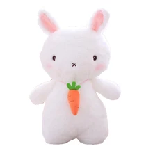 Rabbit plush toys with carrots around their necks cute little rabbit little white rabbit doll