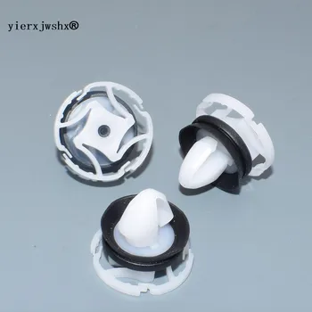 

yierxjwshx POM White (with washer) Door Inner Trim Panel Retaining Clip for Renault 7703077476 for Peugeot Citroen 9345.ZN