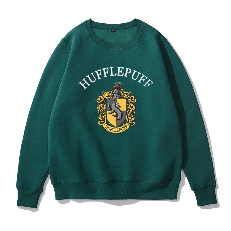 Hufflepuff Ravenclaw Толстовка для косплея Гриффиндор джемпер свитер Гермиона Грейнджер Слизерин форменная Толстовка костюм Hufflepuff джемпер шарф - Цвет: Hufflepuff