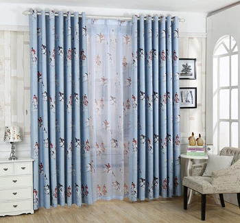 

curtains for Romantic Shade blackout curtain with matched sheer Size 3*2.6m window size 1.5*2.5m drape grommet hook GYC2048