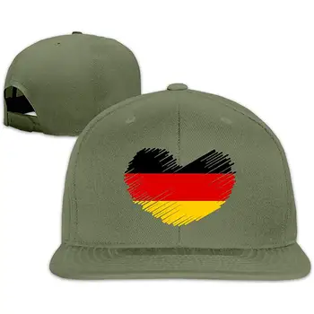 

German Flag in Heart Shape Men/Women Baseball Cap, Adult Hip Hop Trucker Hats