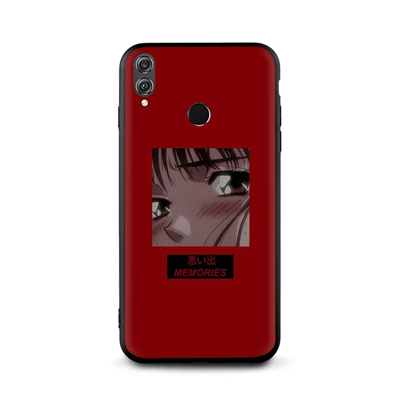EWAU Japanese Anime Aesthetic Friend Silicone phone case for Huawei Honor 6A 7A Pro 7C 7X 8X 8 9 Note 10 Lite view 20 9X Pro - Color: B12