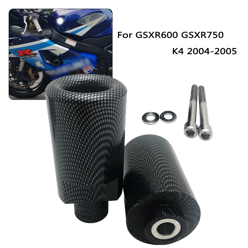 

GSXR600 GSXR750 черные карбоновые слайдеры, падающий протектор для Suzuki GSX-R GSXR 600 750 K4 2004 2005, аксессуары для мотоциклов