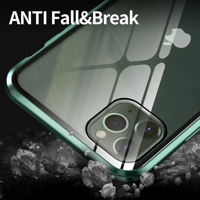 KEYSION анти-писк металлический чехол для телефона для iPhone 11 Pro Max анти-Конфиденциальность 360 закаленное стекло крышка для iPhone XS Max XR X 7 8