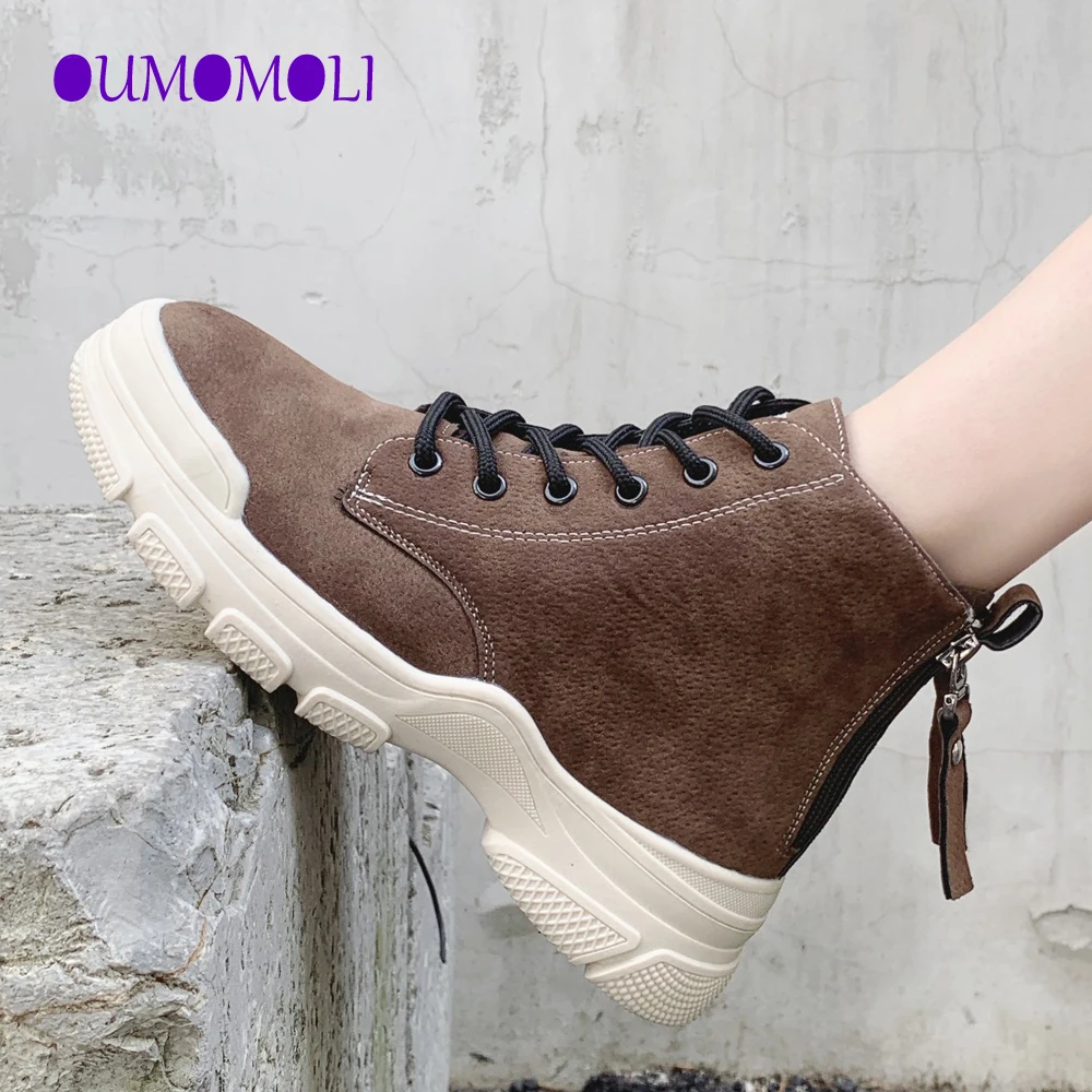 

2019 new Women winter Fashion Ankle Boots with Lace-up Casual Suede Ankle Boots Sneakers boots Women's boots x790