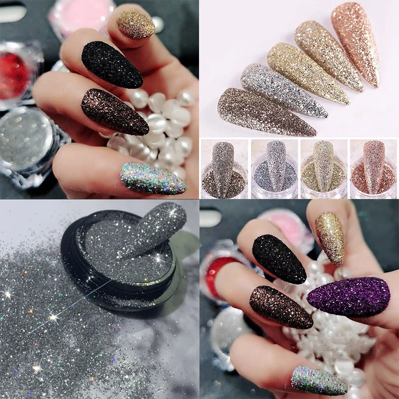 ネイルグリッターパウダー 1箱 虹色のグラデーション 光沢のある クロム顔料 ネイルアートの装飾 Diy Aliexpress Beauty Health