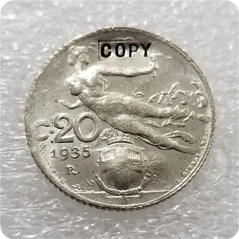 1933 Italy 20 Centesimo COIN COPY commemorative coins-replica coins medal coins collectibles - Цвет: 1935