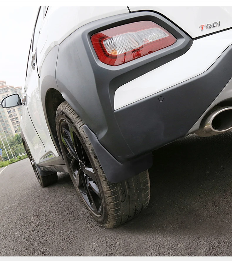 Для автомобиля-Стайлинг Брызговики hyundai Kona аксессуары Брызговики крыло автомобиля Стайлинг стикер черный 4 шт