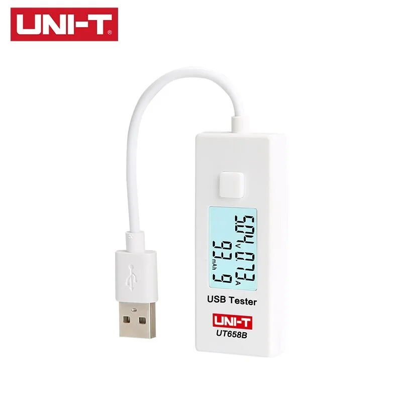 

UNI-T USB Voltage Testers U Disk Doctor Chargers Voltmeter Ameter UT658 UT658B Test MAX 9V with Data Storage USB Tester Meters