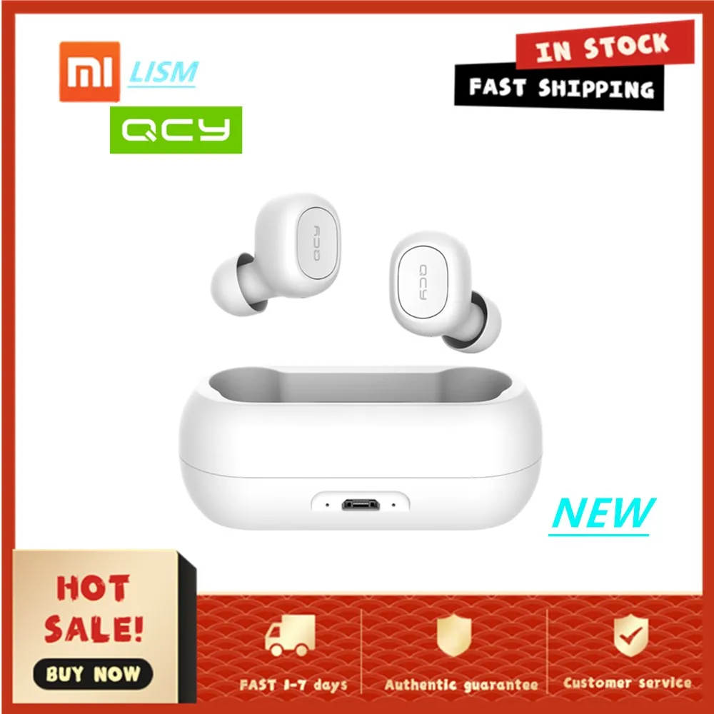 TWS-наушники QCY T1C с поддержкой Bluetooth 5 0 и зарядным футляром | Электроника